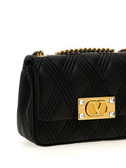 Black Lamb Leather Shoulder Bag