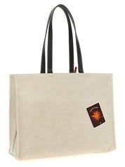 Beige Fabric Tote Bag