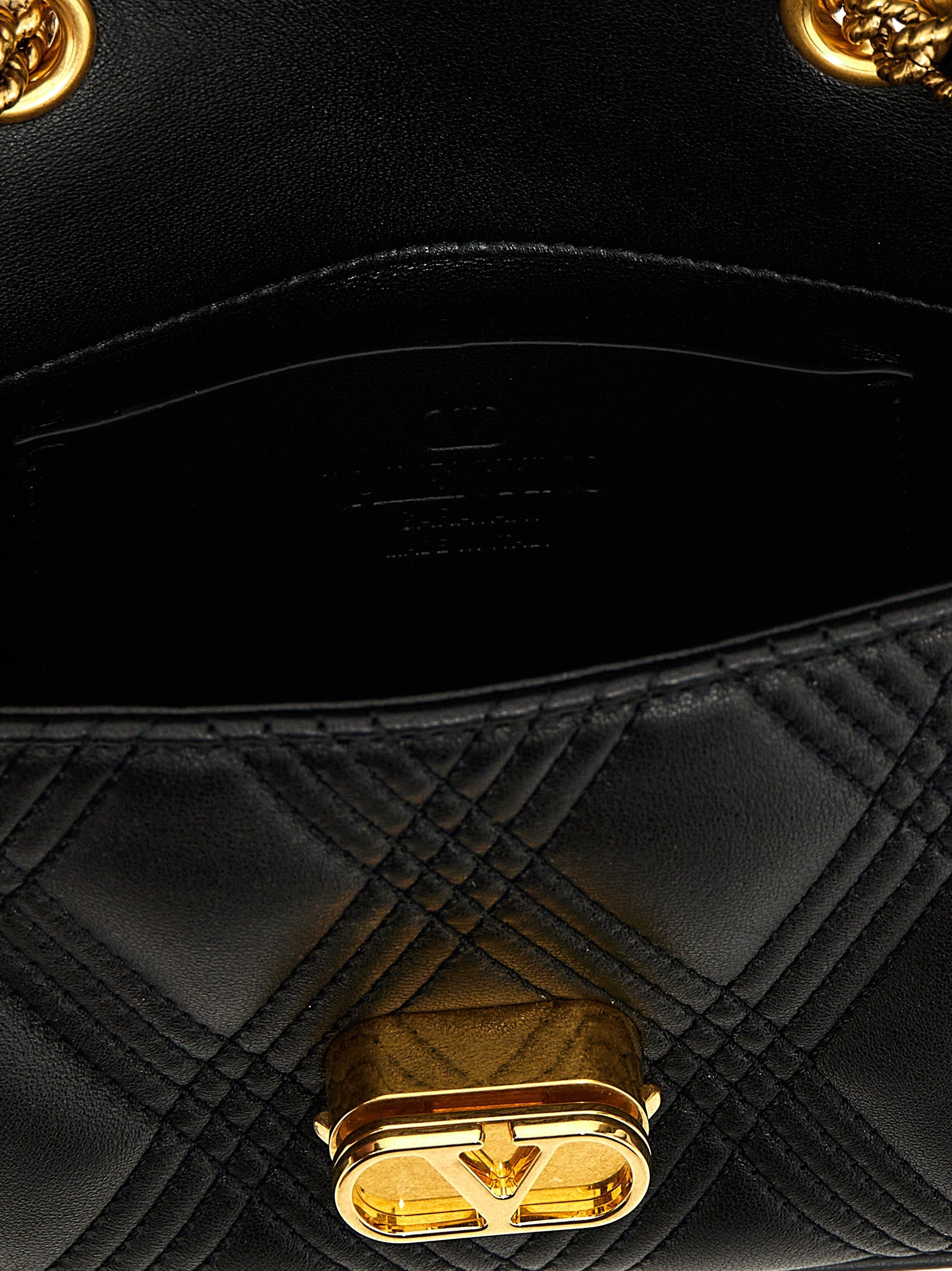 Black Lamb Leather Shoulder Bag