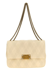 White Lamb Leather Shoulder Bag