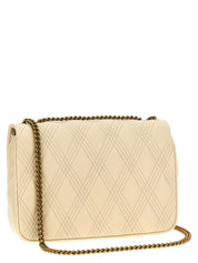 White Lamb Leather Shoulder Bag