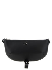 Black Calfskin Shoulder Bag