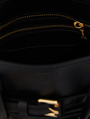 Black Polyester Handbag