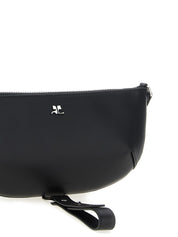 Black Calfskin Shoulder Bag