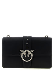 PINKO Black Goatskin Crossbody Bag