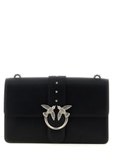 PINKO Black Goatskin Crossbody Bag