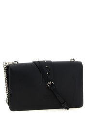 PINKO Black Goatskin Crossbody Bag