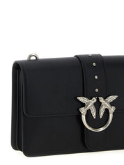 PINKO Black Goatskin Crossbody Bag