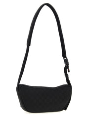 Black Polyester Crossbody Bag