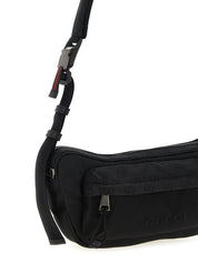 Black Polyester Crossbody Bag