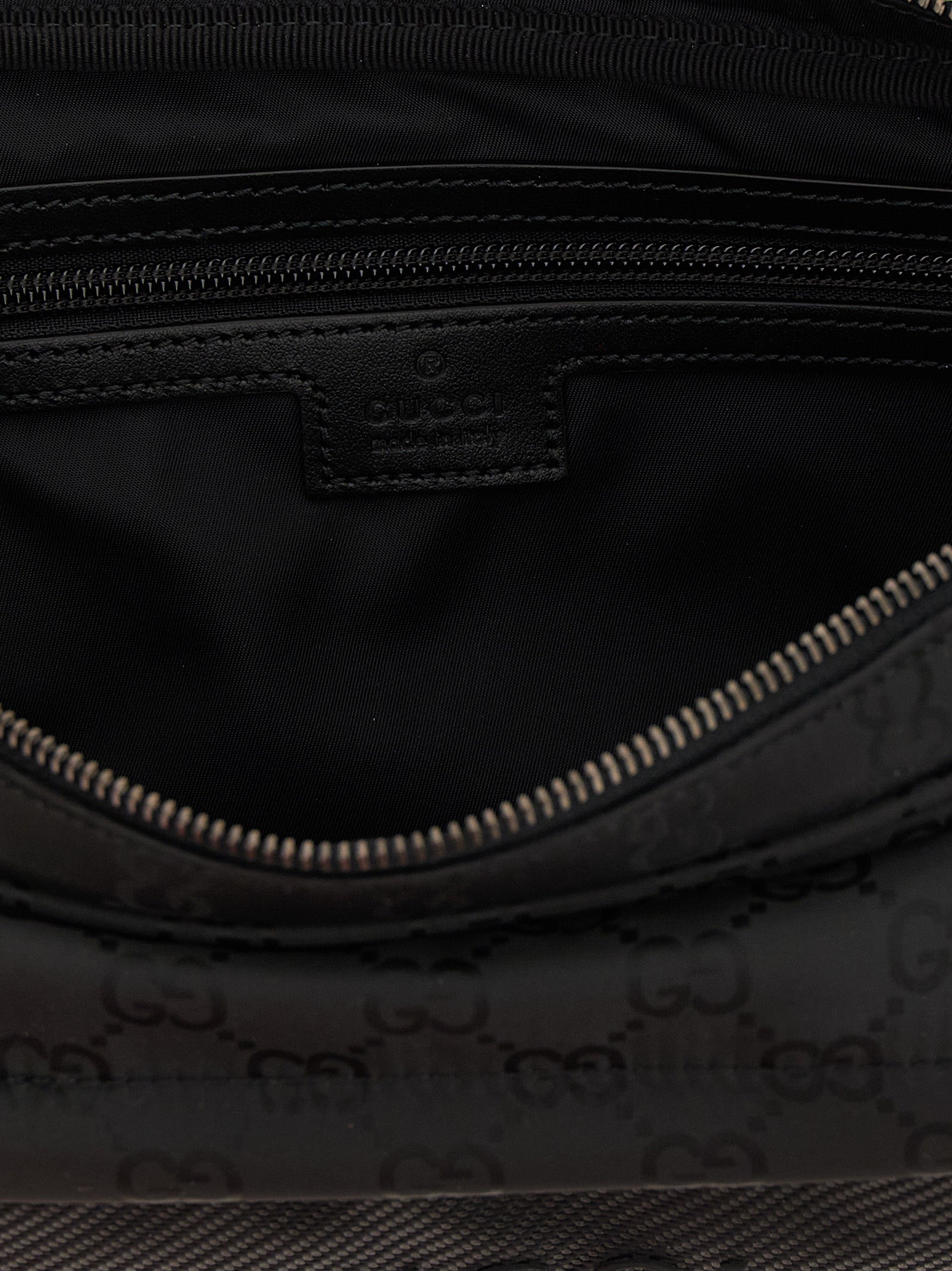 Black Polyester Crossbody Bag