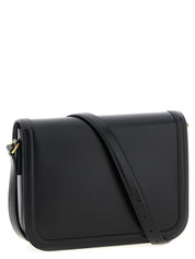 Black Calfskin Shoulder Bag