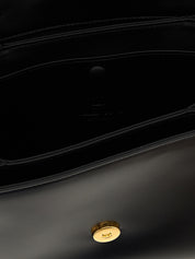 Black Calfskin Shoulder Bag