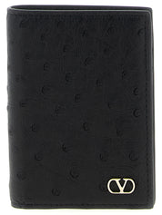 Black Ostrich Skin Cardholder