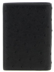 Black Ostrich Skin Cardholder
