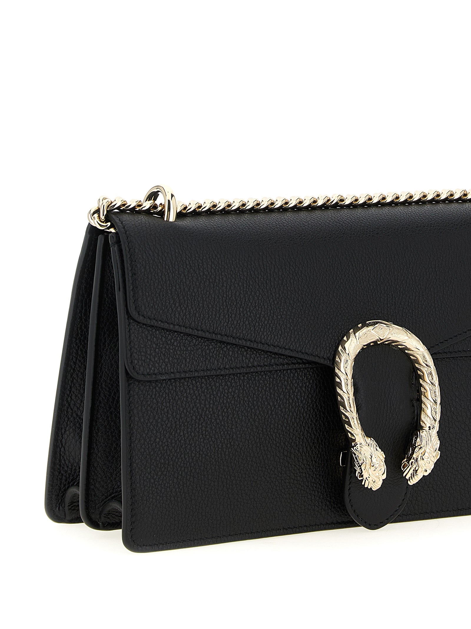Black Calfskin Shoulder Bag