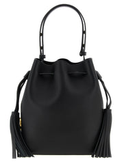 Black Calfskin Shoulder Bag