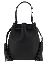 Black Calfskin Shoulder Bag
