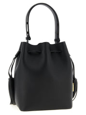 Black Calfskin Shoulder Bag