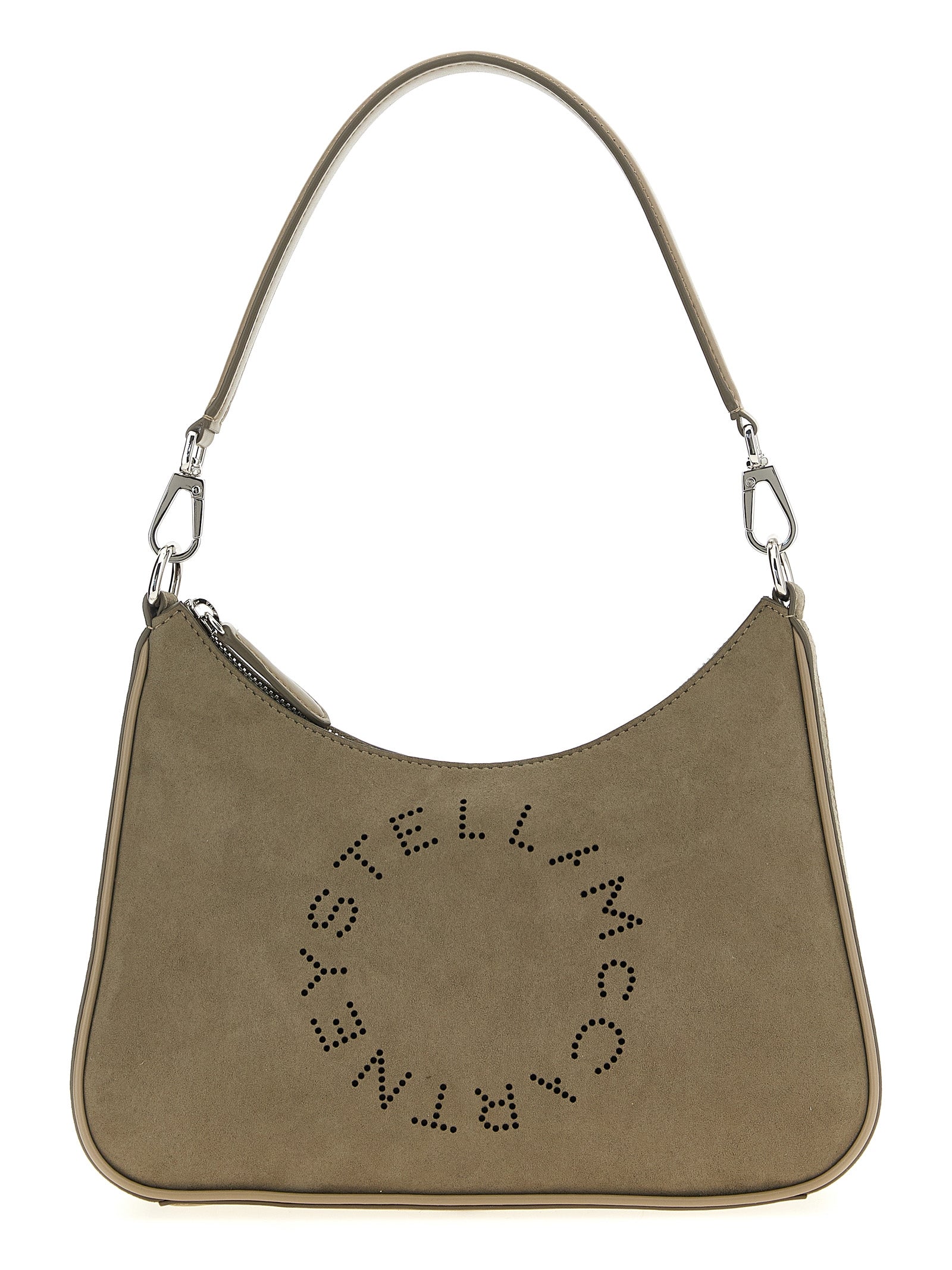 Gray Polyamide Shoulder Bag