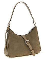 Gray Polyamide Shoulder Bag