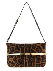 Brown Calfskin Shoulder Bag