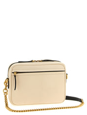 Bicolor Lamb Leather Crossbody Bag