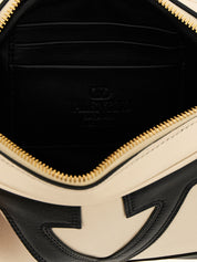 Bicolor Lamb Leather Crossbody Bag