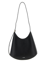 Black Bovine Leather Shoulder Bag
