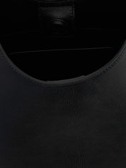 Black Bovine Leather Shoulder Bag