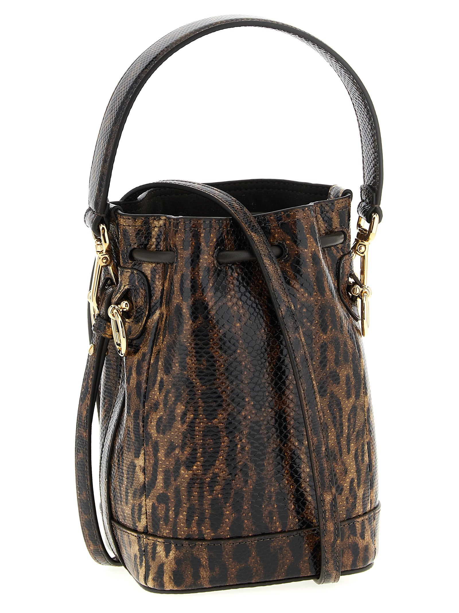 Brown Velvet Leather Handbag