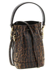 Brown Velvet Leather Handbag