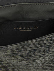 Black Leather Clutch Bag