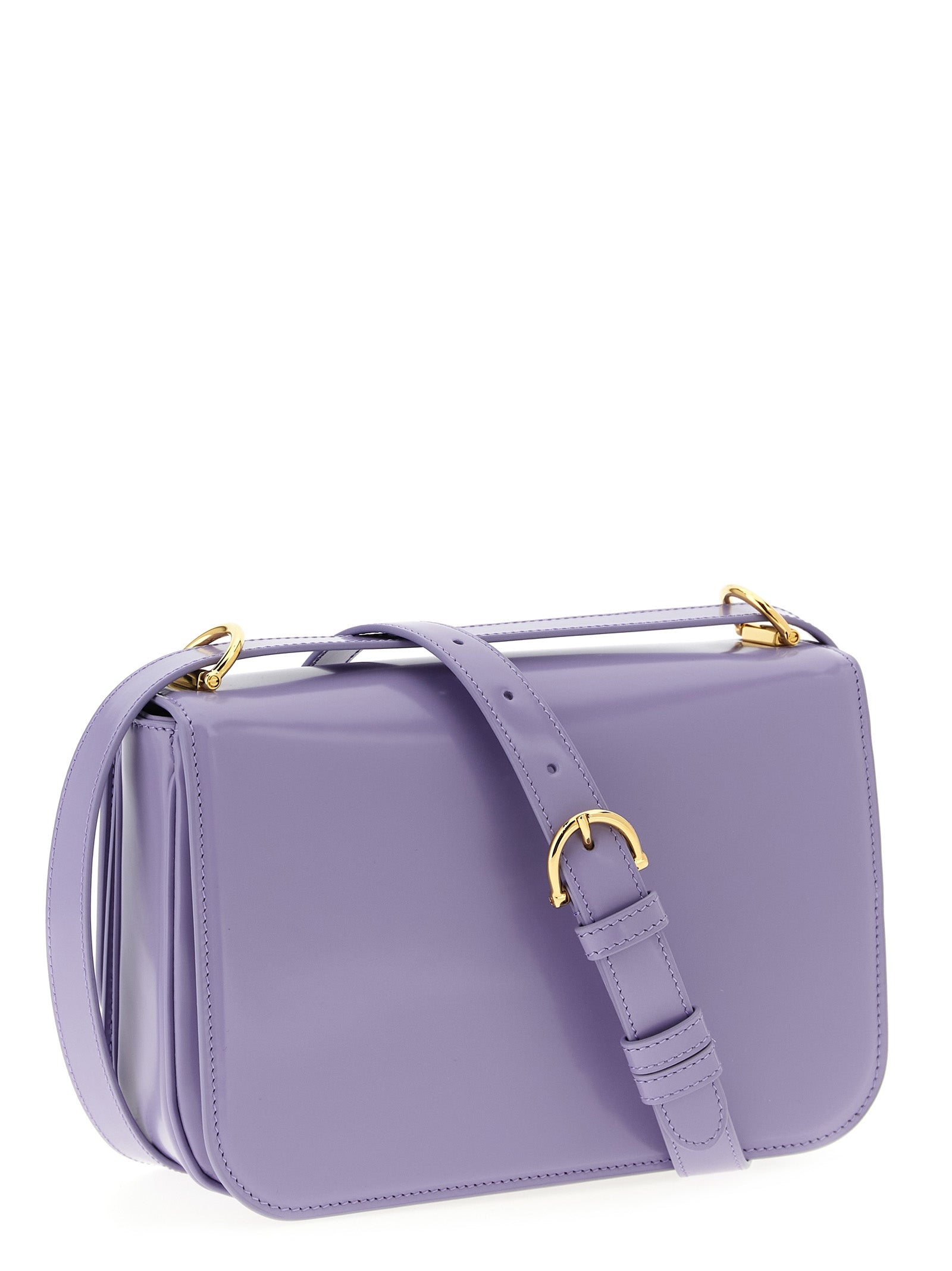 Purple Calfskin Shoulder Bag