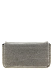 Silver Leather Clutch Bag