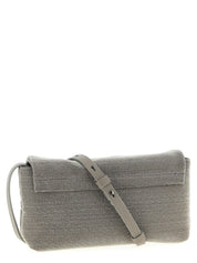 Silver Leather Clutch Bag