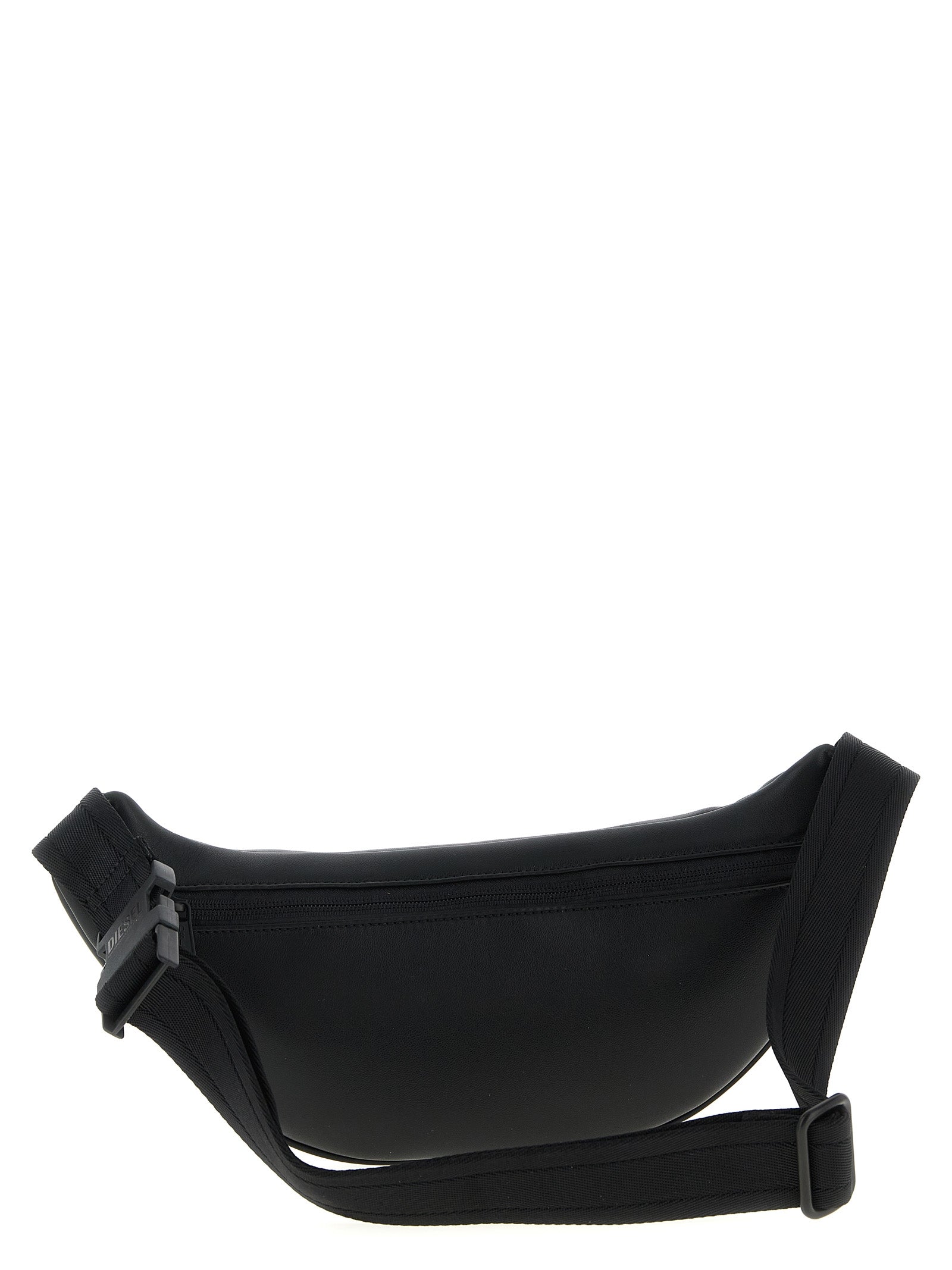 Black Polyethylene Crossbody Bag