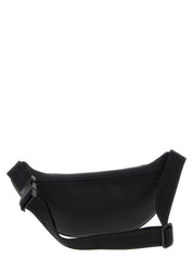 Black Polyethylene Crossbody Bag