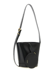 Black Calfskin Shoulder Bag