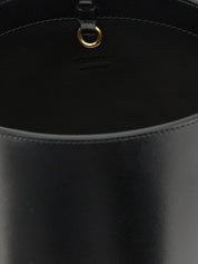 Black Calfskin Shoulder Bag
