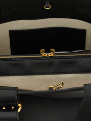 Black Calfskin Tote Bag
