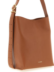Brown Calfskin Shoulder Bag
