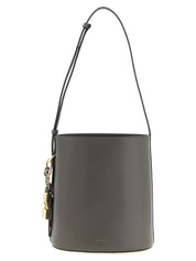 Gray Calfskin Shoulder Bag