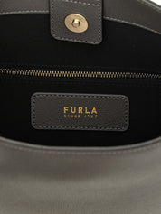 Gray Calfskin Shoulder Bag