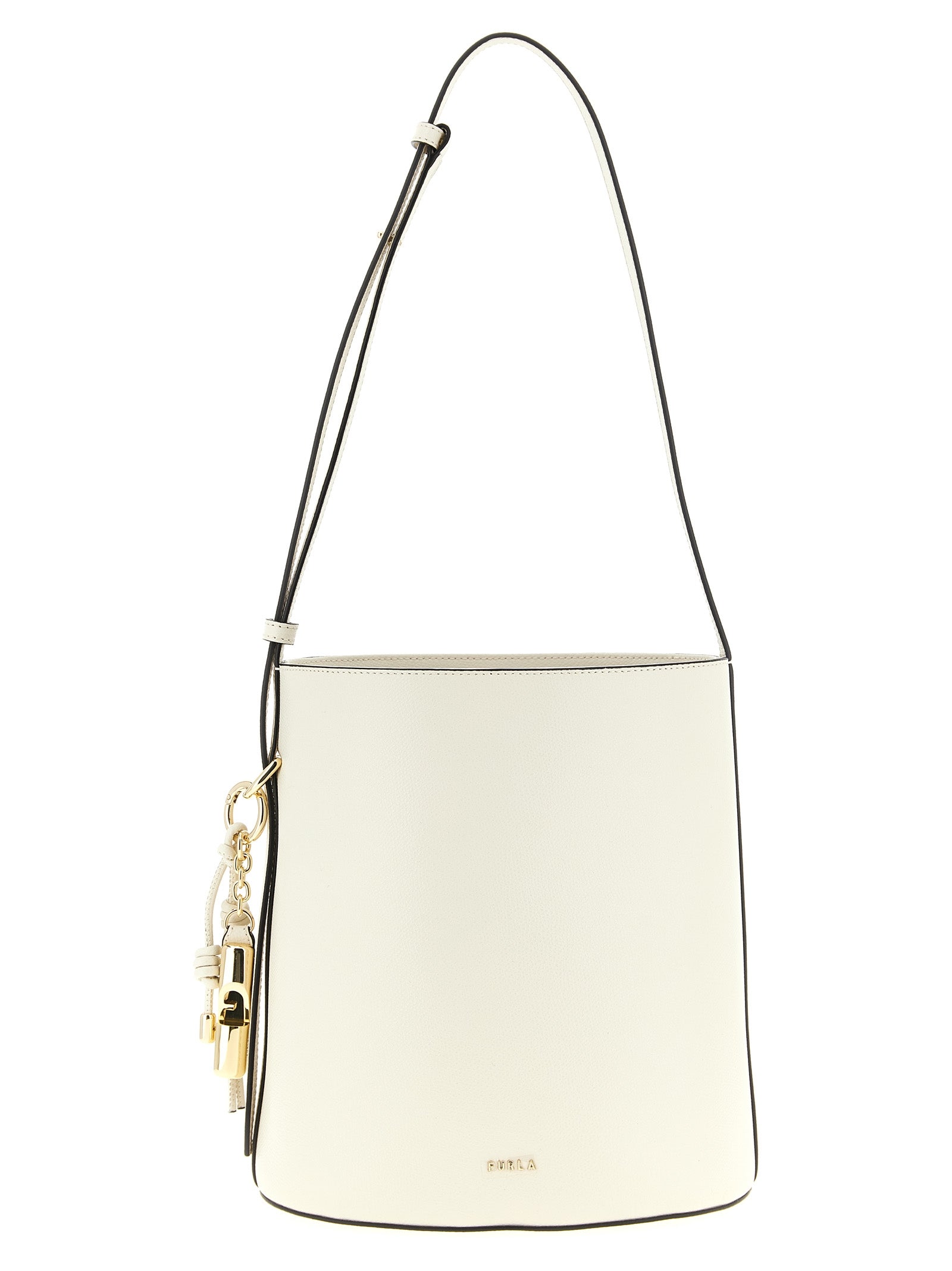 White Calfskin Shoulder Bag