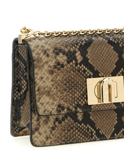 Gray Goatskin Crossbody Bag
