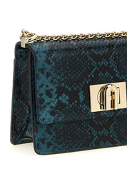 Blue Goatskin Crossbody Bag