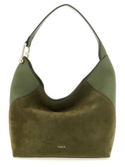Bicolor Calfskin Shoulder Bag