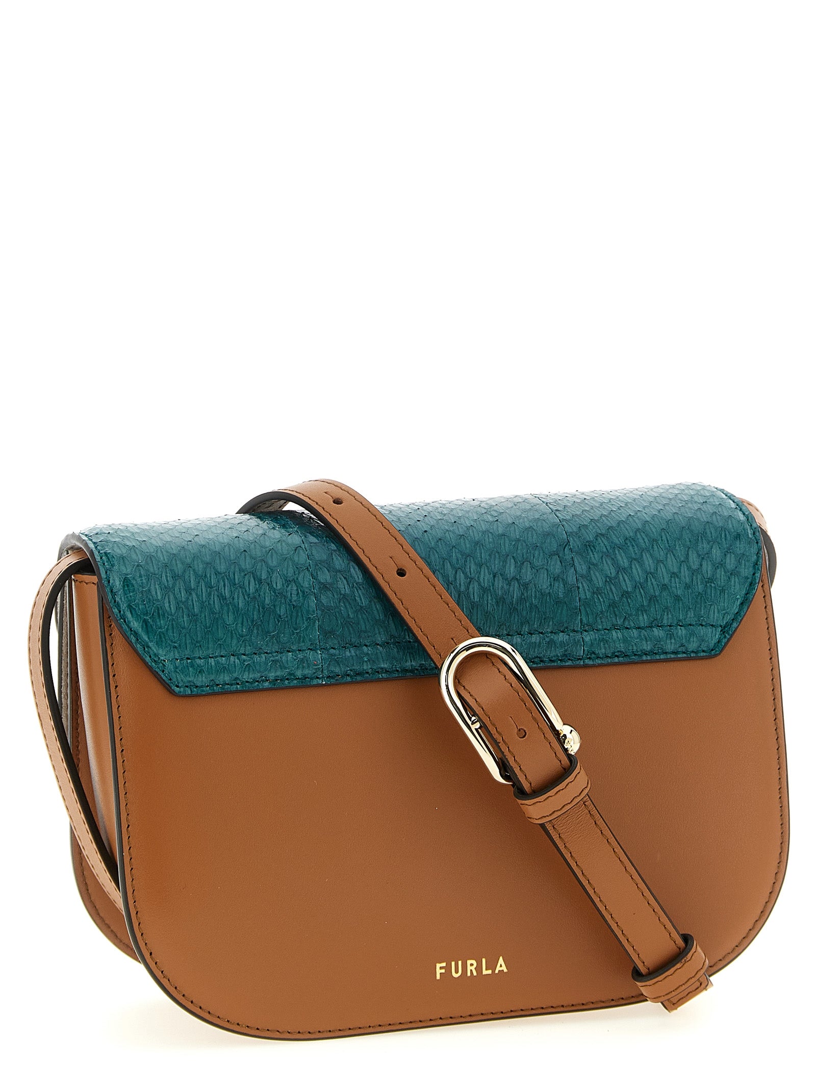 Multicolor Lamb Leather Crossbody Bag