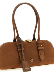 PINKO Brown Cowhide Shoulder Bag